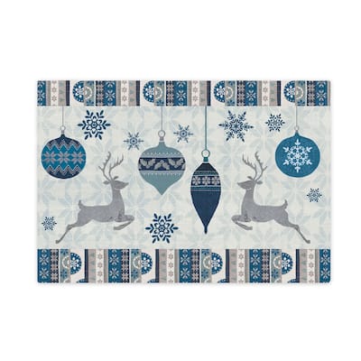 Reindeer Winter Placemat Set of 4 - 13" x 19"