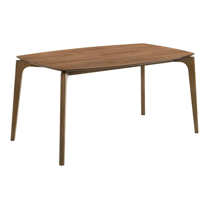 Furniture of America Lantel Mid-Century Modern 5-Piece Walnut and Beige Wood Dining Table Set