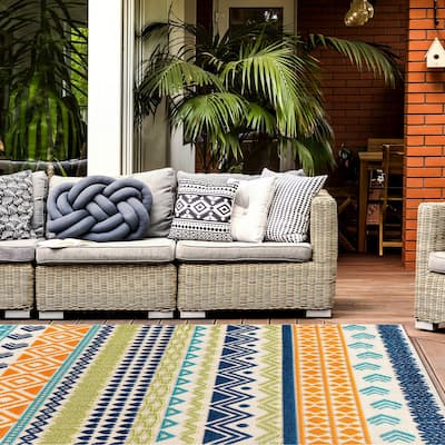 Ronda Contemporary Bohemian Indoor/Outdoor Area Rug