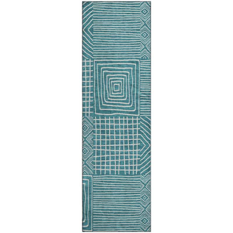Premium Washable Super Soft Geo Motif Mayfield Rug