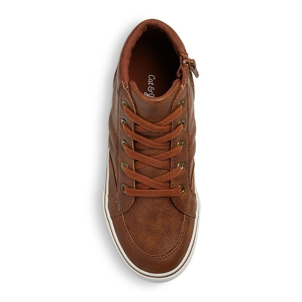 Shop Cat Jack Boys Florian Mid Top Leather Sneaker Shoes