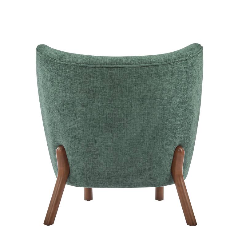 Green Side Chair Vanity Chair Distinctive Office Chair Reception Chair Corner Chair with Wood Legs