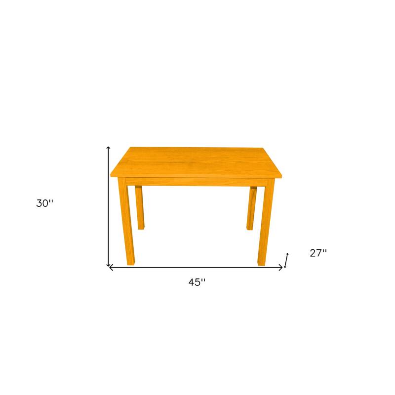 HomeRoots 48" Goldenrod Solid Wood Dining Table - 48.00 in. x 30.00 in. x 27.00 in.