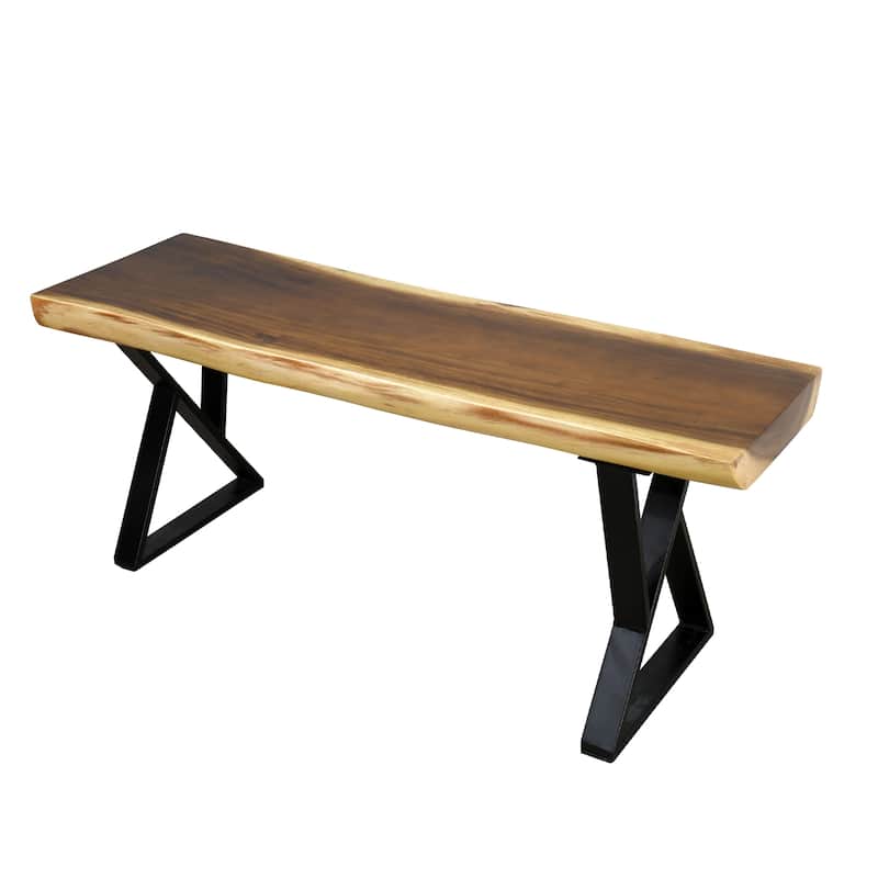 Natural Wood Rectangle Bench