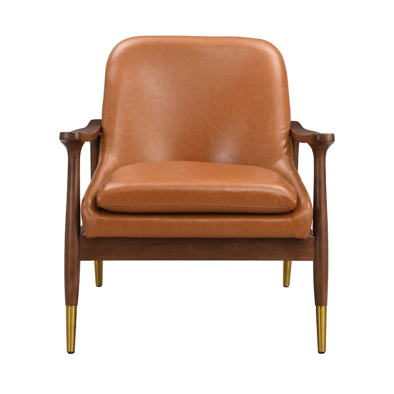 Amber Faux Leather Modern Lounge Chair by Christopher Knight Home