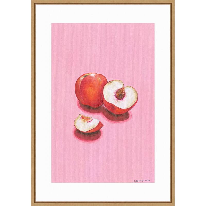 Peaches by Roxanne Moolman Framed Canvas Wall Art Print