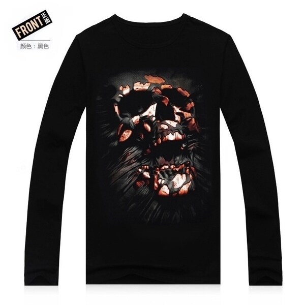 skeleton long sleeve shirt mens