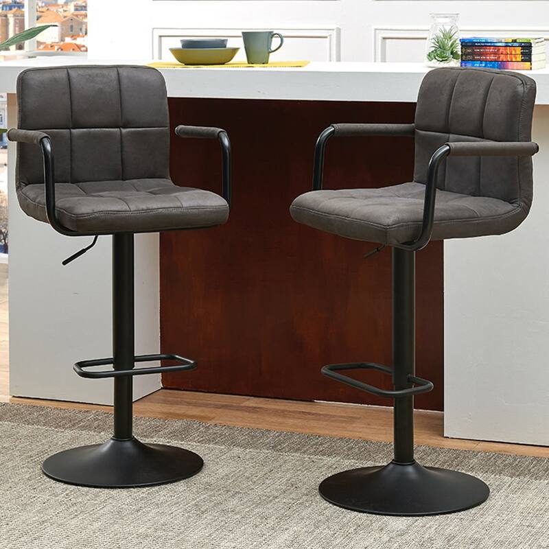 Swivel Adjustable Height with Armrest Bar Stools