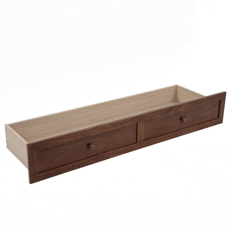 Pine Wood Cabinet Bed with Power Station and Rattan Decoration Panel
