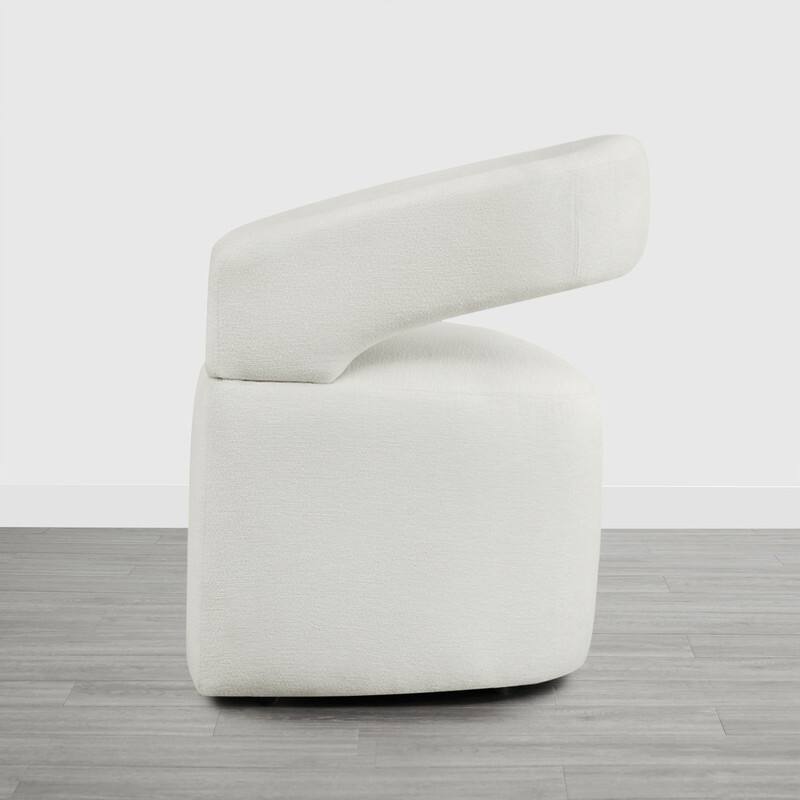 Spruce & Spring Parker Modern Mobile Dining Chair with Casters & Open Back