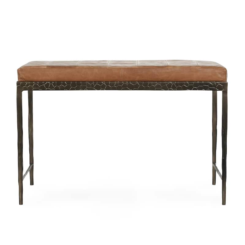 Classic Home Malo Leather 28" Bench