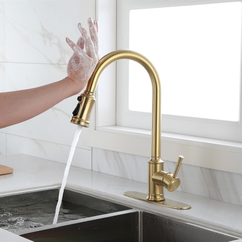 Touch Kitchen Faucet with Pull Down Sprayer, High-Quality Anti-Corrosion And Anti-Rust Surface Single Lever Kitchen Faucet