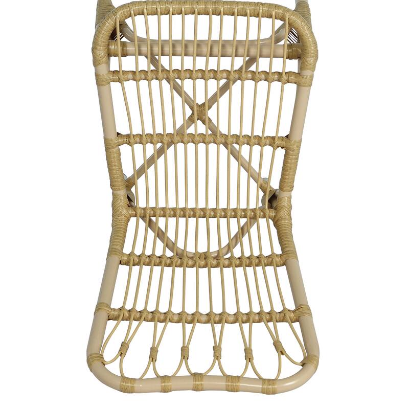Outdoor PE Wicker Patio Dining Chairs Set of 2