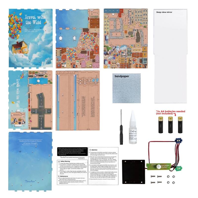 DIY 3D Book Nook Kit - Travel with the Wind 143pcs