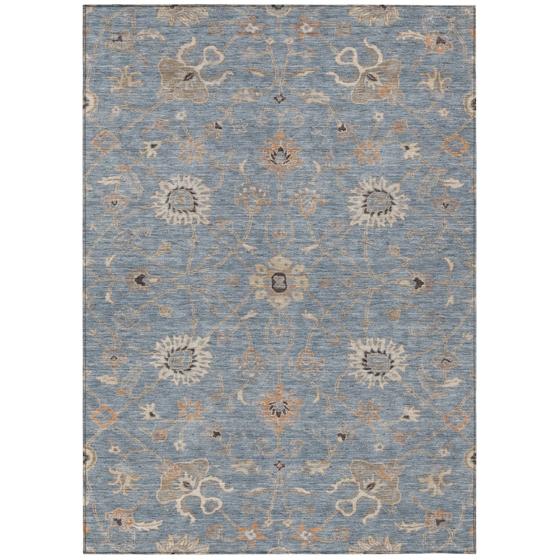 Machine Washable Indoor/ Outdoor Traditional Persian Chantille Rug