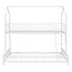 preview thumbnail 22 of 22, Nestfair Twin over Full Metal House Bunk Bed with Ladder and Slats