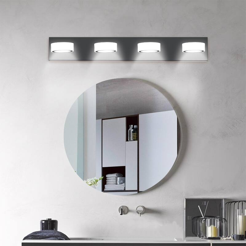 29" Modern 4-Light LED Vanity Light,Bathroom Wall Light Fixture for Mirror, Shower, and Bathroom Decor