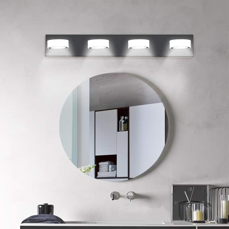 LED Modern 4Light Vanity Lights Fixtures Over Mirror Bathroom Wall