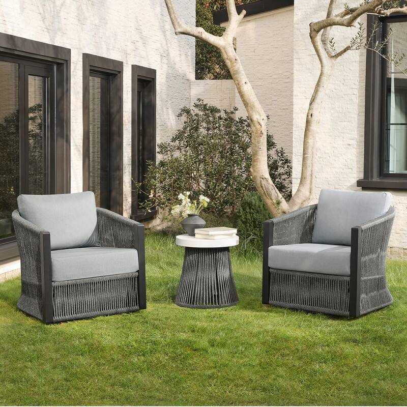 Spruce & Spring Carlos 3-Piece Outdoor Patio Furniture Conversation Sets