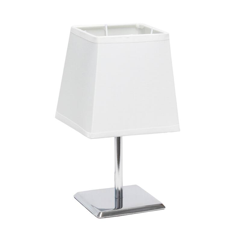 Metal Table Lamp with Geometric Shade - 9.5" - White