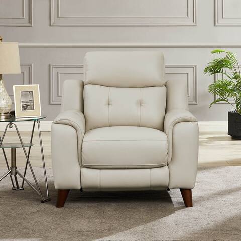 Hydeline Torino Zero Gravity Power Recline and Headrest Top Grain Recliner with Built-in USB Type A and C Ports