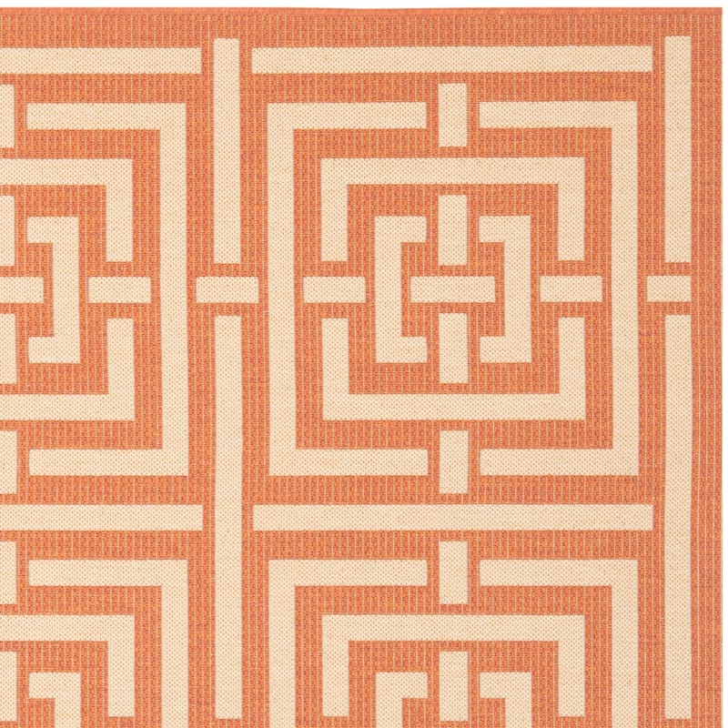 SAFAVIEH Courtyard Ginger Indoor/ Outdoor Waterproof Patio Backyard Rug