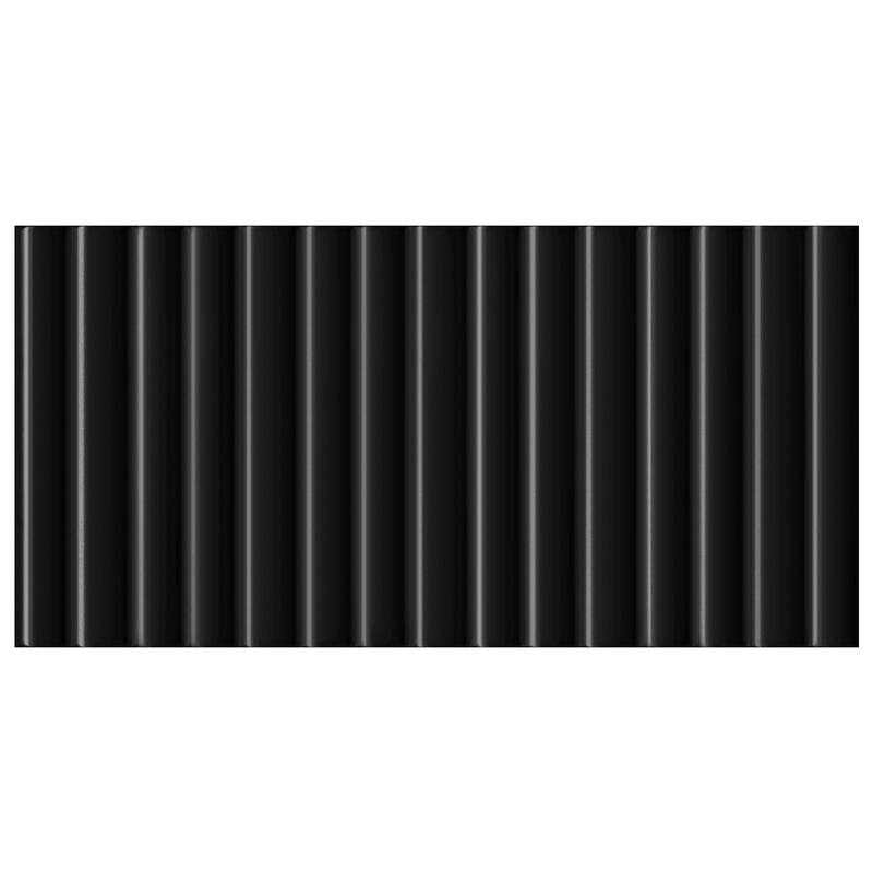 Merola Tile Crown Heights Rubik Glossy Black 5-7/8" x 11-3/4" Ceramic Wall Tile