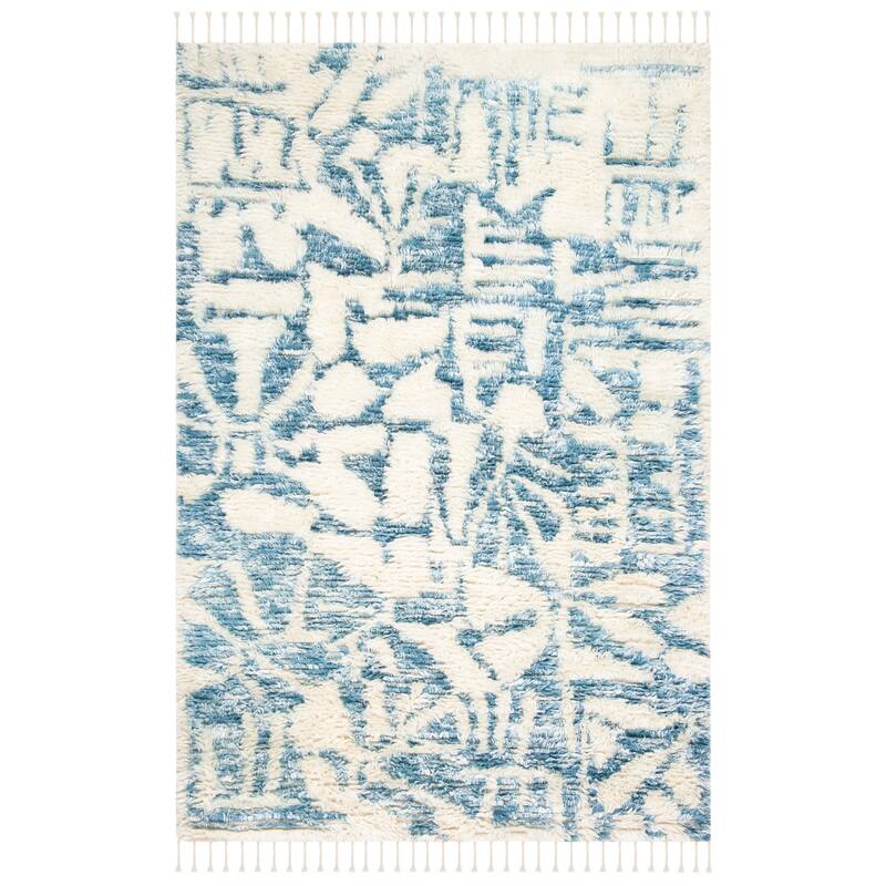 SAFAVIEH Hand-Knotted Manhattan Soltanica Wool Tassel Rug