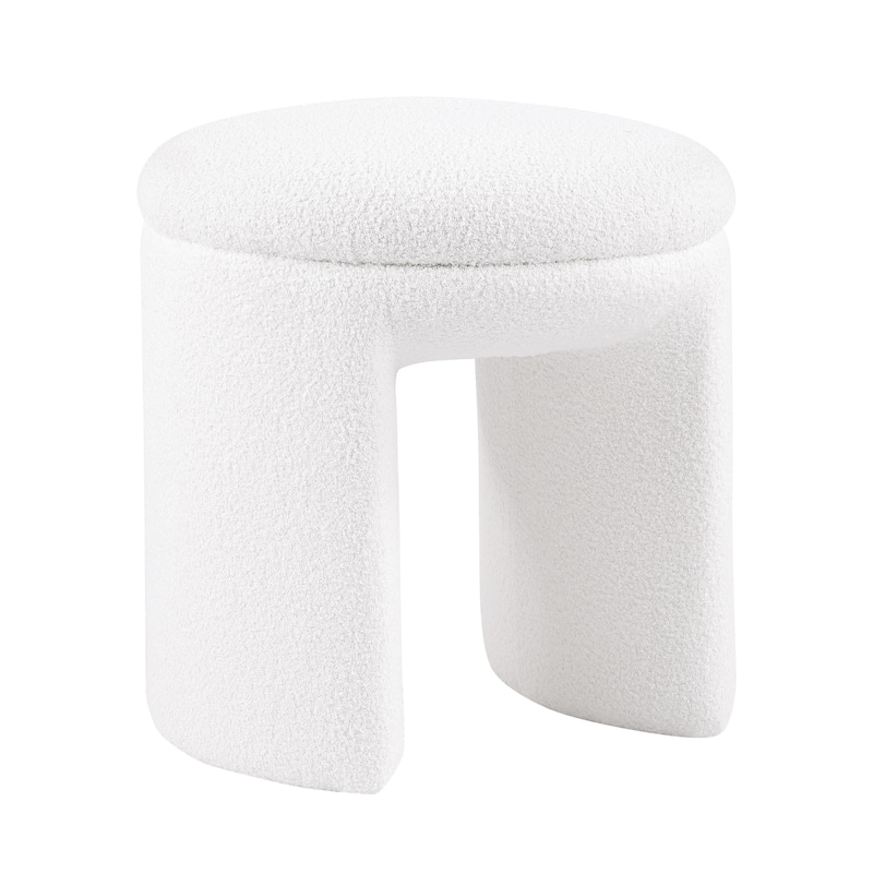 Furniture of America Emery Modern 18-inch U-Shaped Upholstered Ottoman