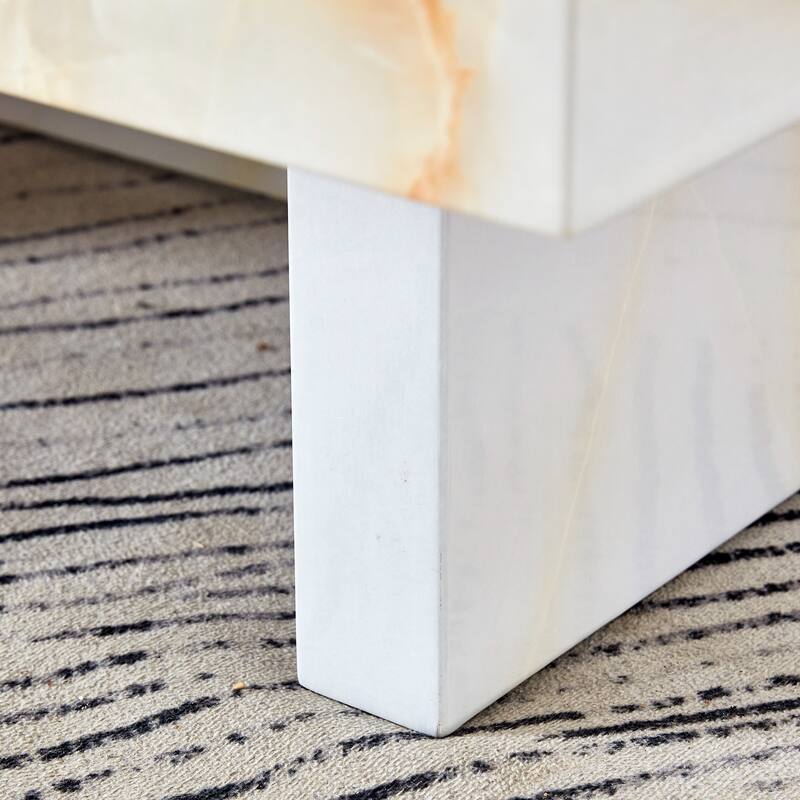 A Modern And Practical Coffee Table With Imitation Marble Patterns,Made Of Mdf Material,The Fusion Of Elegance And Natural