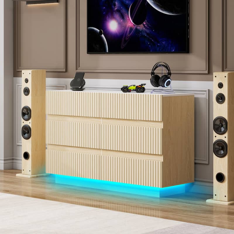 Modern Chest of 6 Drawers Dresser