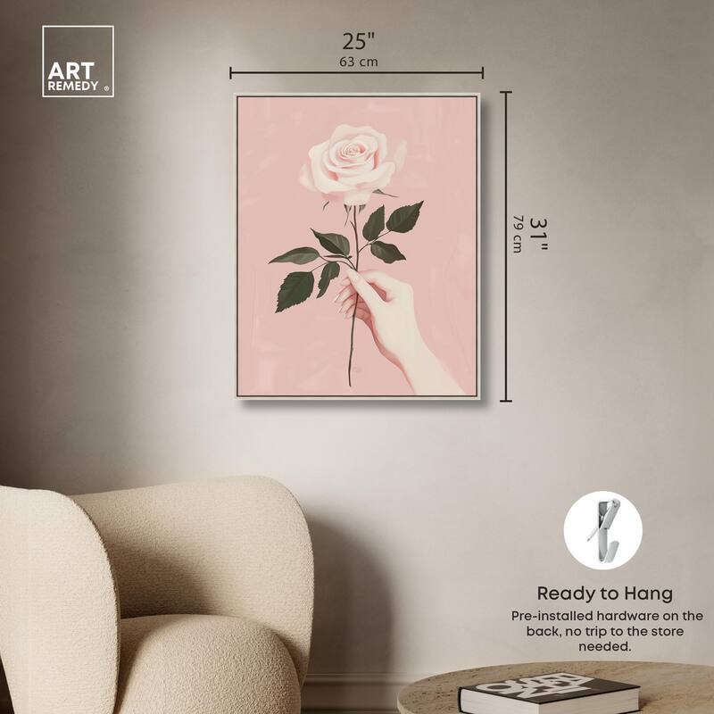 Gift of a Rose Canvas by Art Remedy