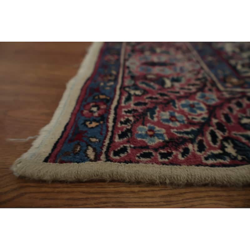 Hand Knotted Oriental 100% Wool Carpet Traditional All-Over Beige & Ivories Kerman Area Rug - 6' 5'' X 3' 7''