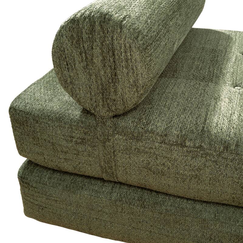 Art Leon Tufted Convertible Queen Size Chaise Lounge