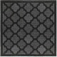 preview thumbnail 71 of 99, Nourison Easy Care Indoor/Outdoor Moroccan Trellis Area Rug 5' x Square - Charcoal/Black