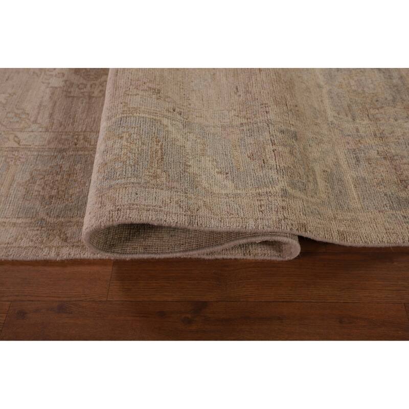 Earth Tone Vegetable Dye Oushak Area Rug Handmade Wool Carpet - 8'3" x 10'2"