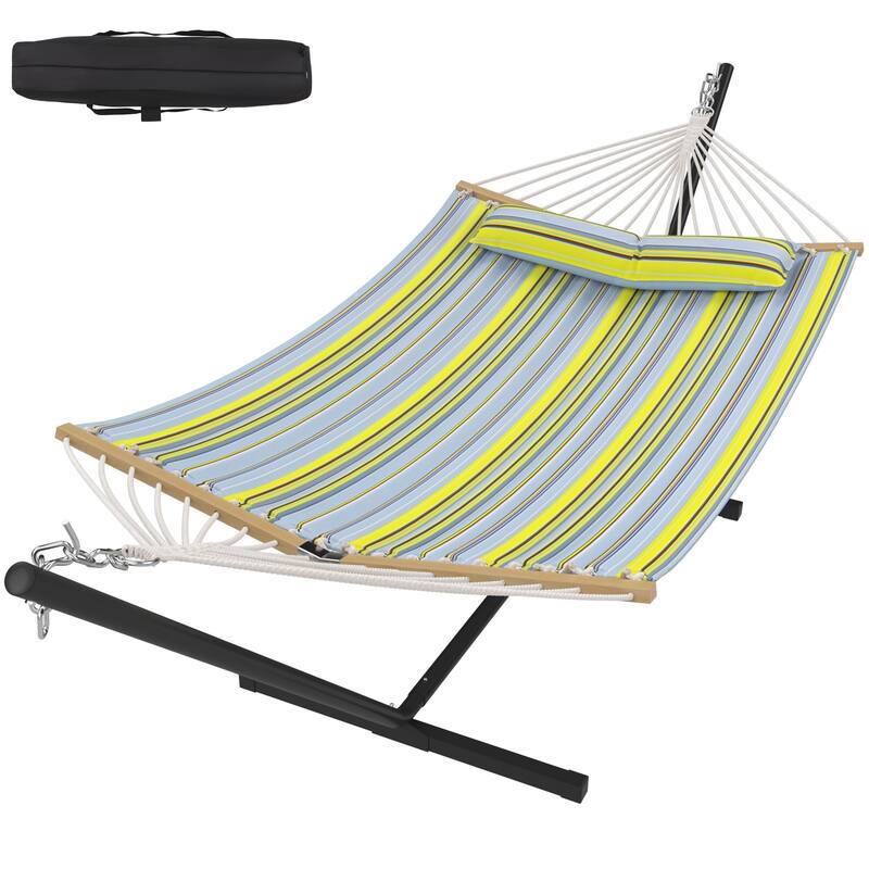 EROMMY Modern Portable Hammock, Hand-Woven Ropes, Anti-Tipping Design for Backyards, Beaches & Campsites
