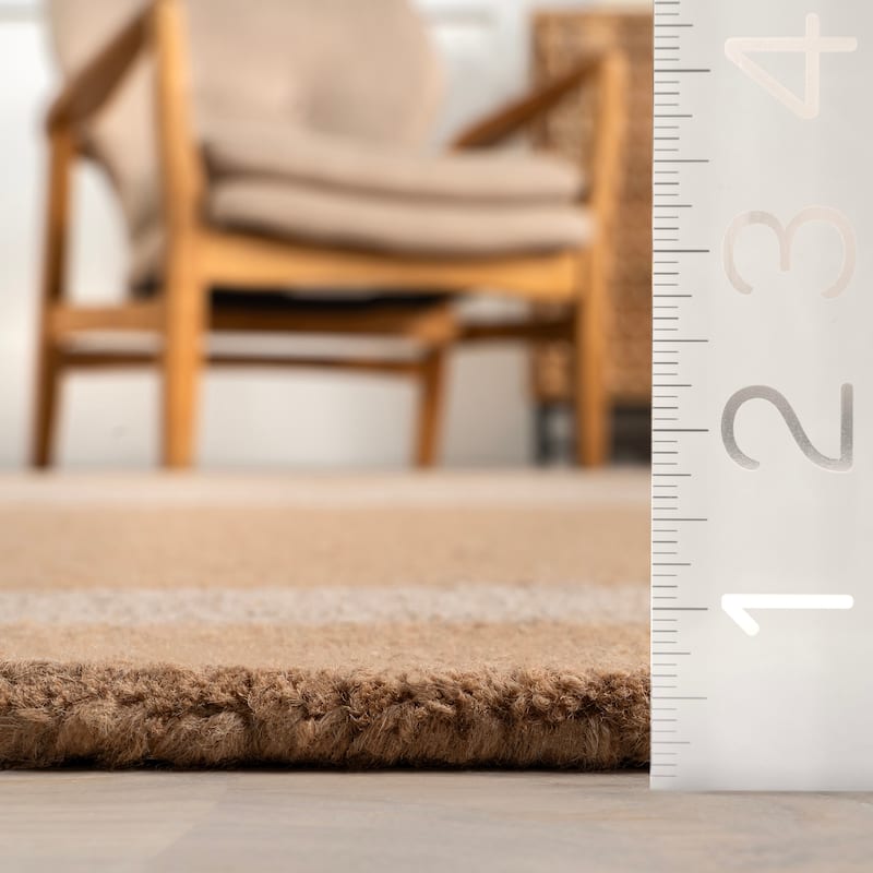 Gino Two-Tone Bordered Wool Area Rug
