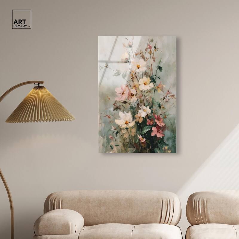 Vintage White Whispers Acrylic by Art Remedy, Ready to Hang