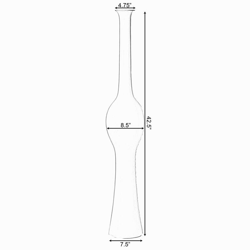 Unique Style 58.75 inch Tall Floor Vase for Entryway, Dining, or Living Room Decor, Elegant White Ceramic Tall Vase with Design