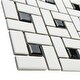 preview thumbnail 2 of 2, Merola Tile Spiral Black and White 12-5/8" x 12-5/8" Porcelain Mosaic Tile