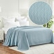 preview thumbnail 2 of 75, Superior Diamond Weave All-Season Bedding Cotton Blanket California King - Aqua
