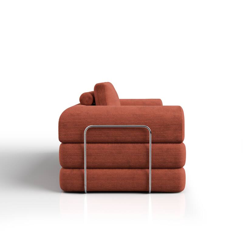 247 Shop At Home Sorai Modern Chenille Foam Modular Sofa with Pillows