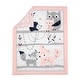 preview thumbnail 3 of 9, Lambs & Ivy Forever Friends White/Pink/Gray Woodland Fox/Owl 4-Piece Nursery Crib Baby Bedding Set