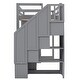 preview thumbnail 20 of 38, Contemporary Twin Size Loft Bed with Wardrobe and Staircase, Desk and Storage Drawers and Cabinet in 1, Maximized Space, Gray