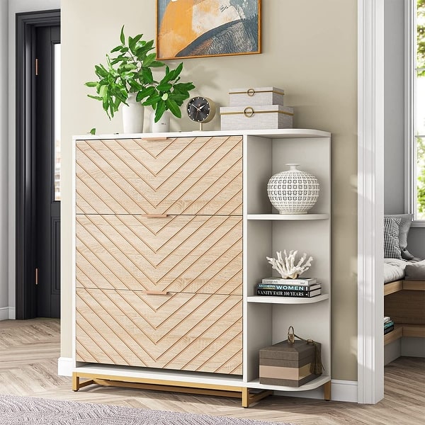 touraco dresser white brown - opalhouse Modern Shoe Cabinet, 24 Pair Shoes Storage Cabinet with Door and Shelf Bed Bath & Beyond One & Only Collective Evening Gown Gold And Color:White + Red