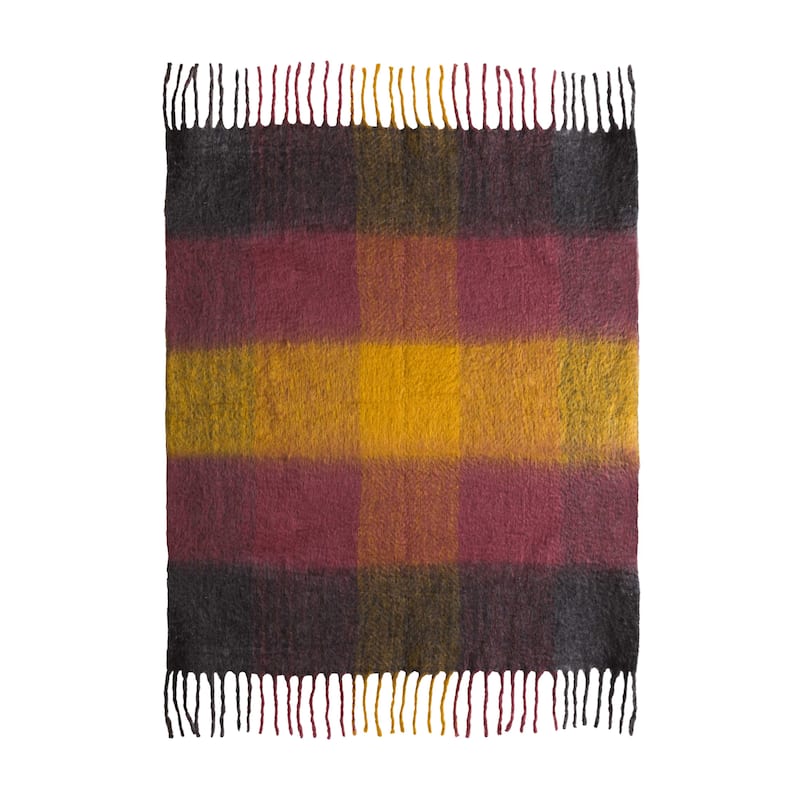 Afrino Wool Colored Throw