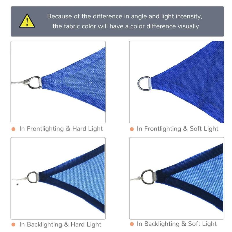 16'x20' Sun Shade Sail Canopy Outdoor Shade Sail Cloth for Patio Yard