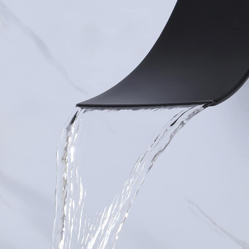 Solid Brass Wall Mounted Waterfall Bathroom Sink Faucet