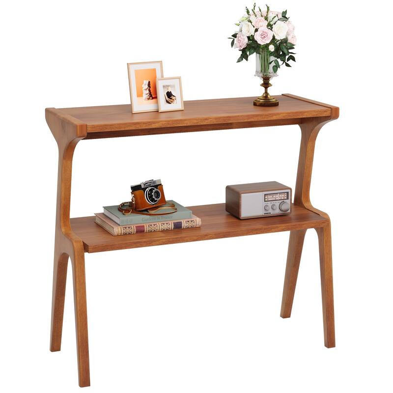 Modern SideTable with Storage Shelf, Sofa End Table with Solid Wood Legs, Bedside Table, Nightstand for Bedroom, Living Room